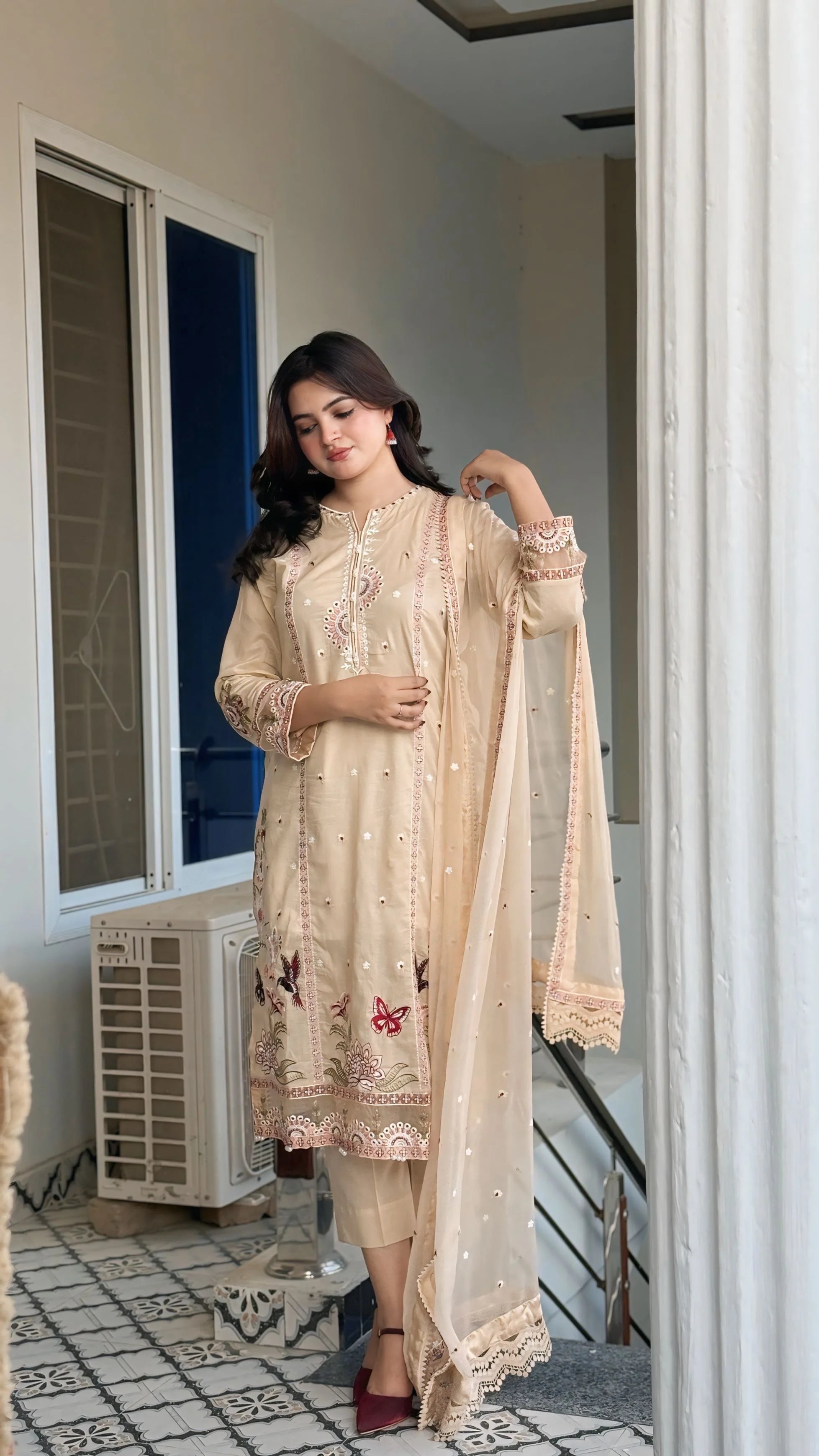 Meher (3-Piece Embroidered Lawn Suit)
