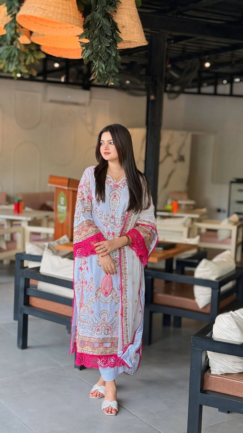 Mahveen (3-Piece Embroidered Lawn Suit)