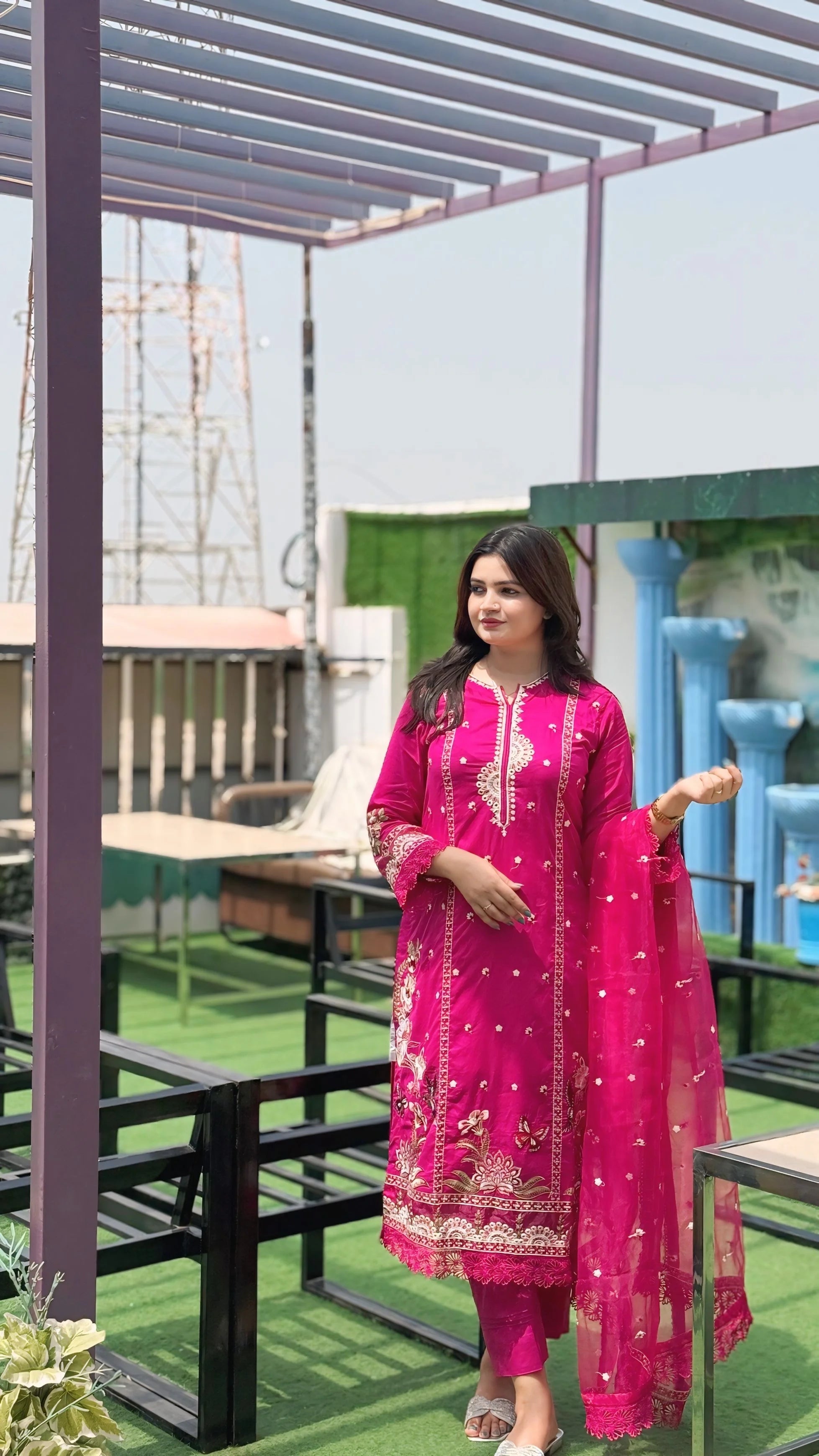 Rose Petal (3-Piece Embroidered Lawn Suit)